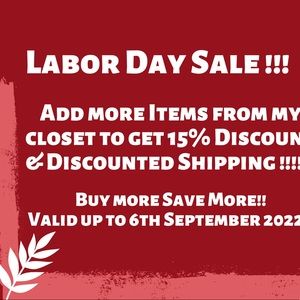 Labor Day Sale!!! Shop more and get great prices and discounted shipping 😍